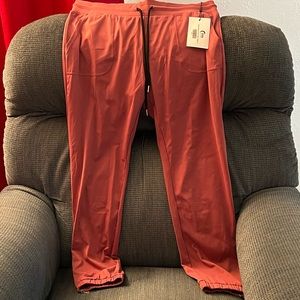 NWT Zyia Active Muted Mulberry Peak Zipper Jogger (L)
